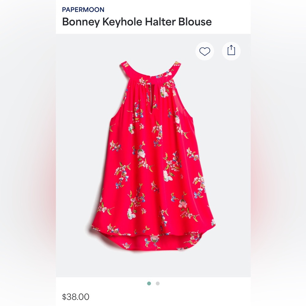 Papermoon Bonney Keyhole Halter Blouse